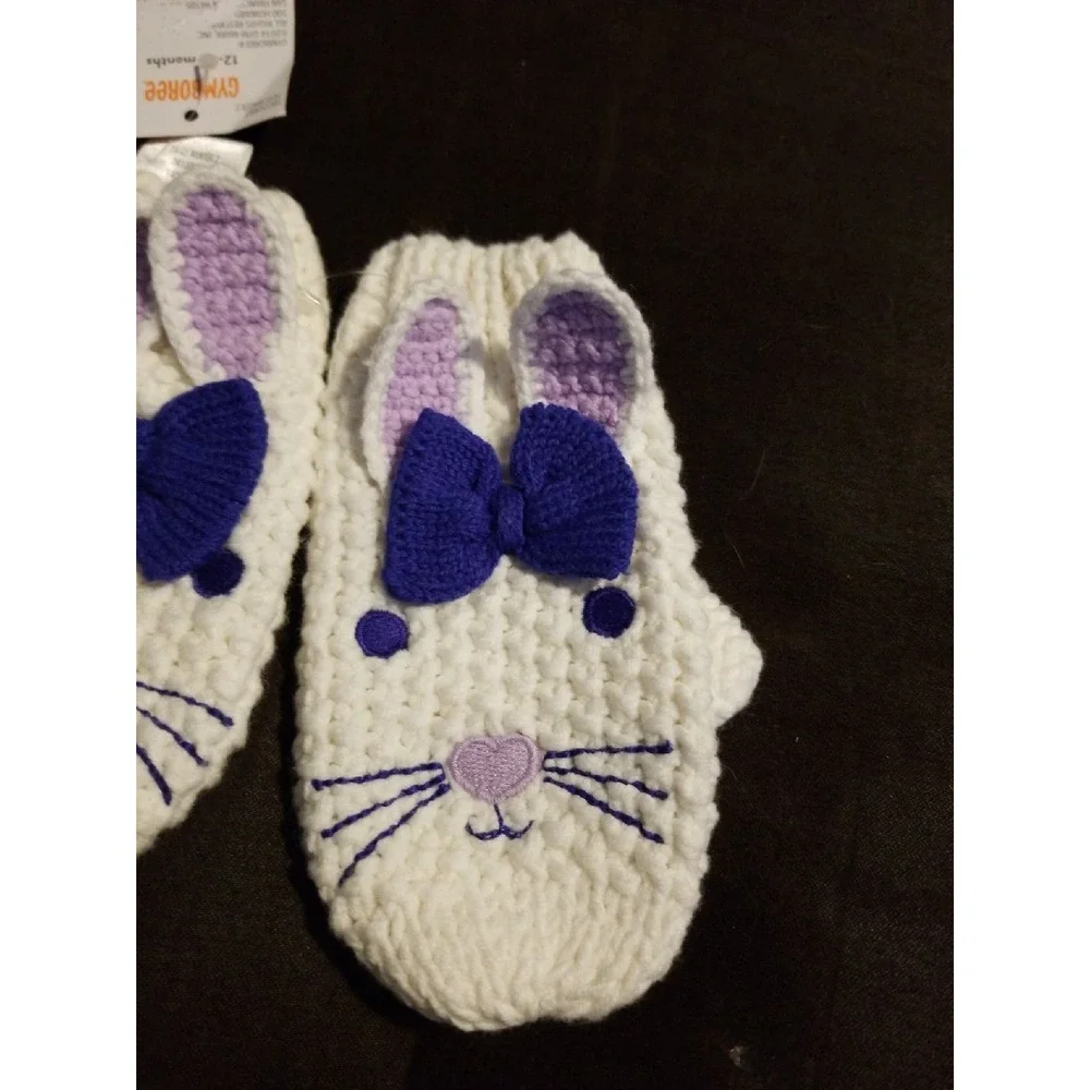 Gymboree lavender‎ bunny mittens 12 24 mo